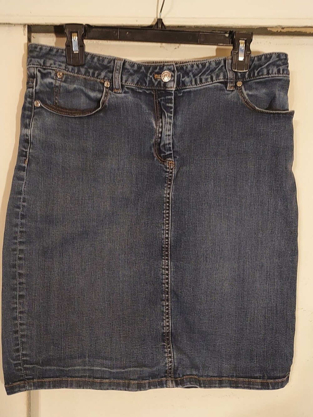 Talbots Denim Straight Pencil Skirt Blue Size 12
